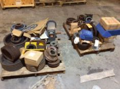 Lot of asst. sheaves and pulleys