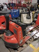 Toyota 7HBW23 4,500 LB capacity walk behind, electric rechargeable pallet jack, 24V, Sn: 7HBW23-