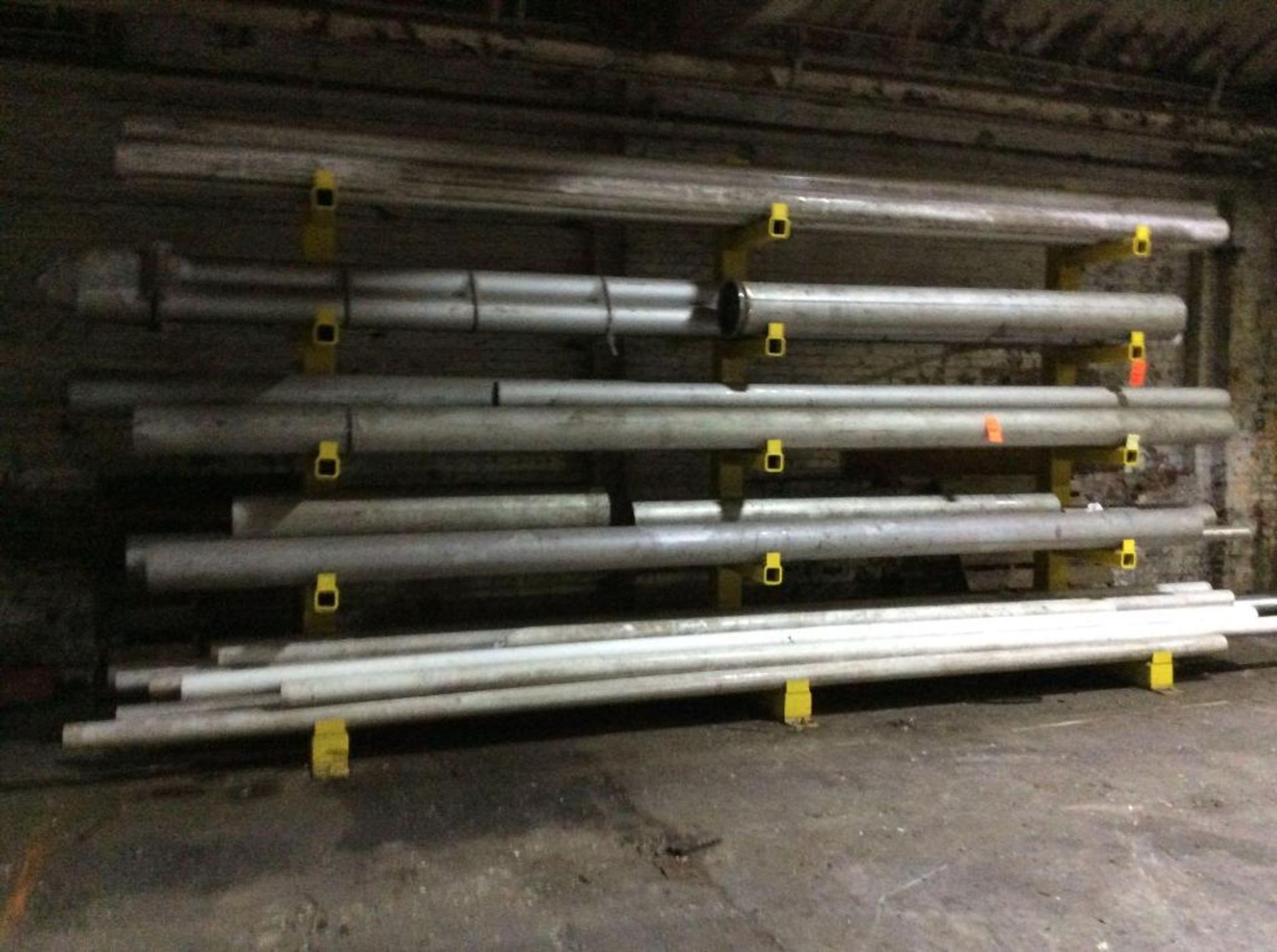 Lot of asst. steel stock including black pipe, galvanized tube, flat and round stock, I beams, etc. - Image 2 of 3