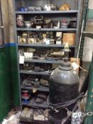 Lot of asst. parts and electrical components CONTENTS OF SHELVING AND RACKING IN CAGE