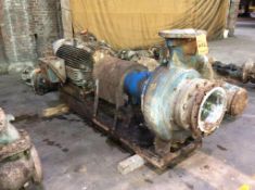 Goulds centrifugal pump, m/n 3175, 10" x 12" x 22", with 250 hp. motor