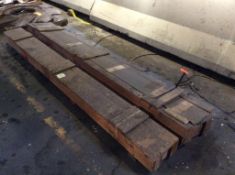 Lot of (2) rewinder rails and (2) 8 vane rotors