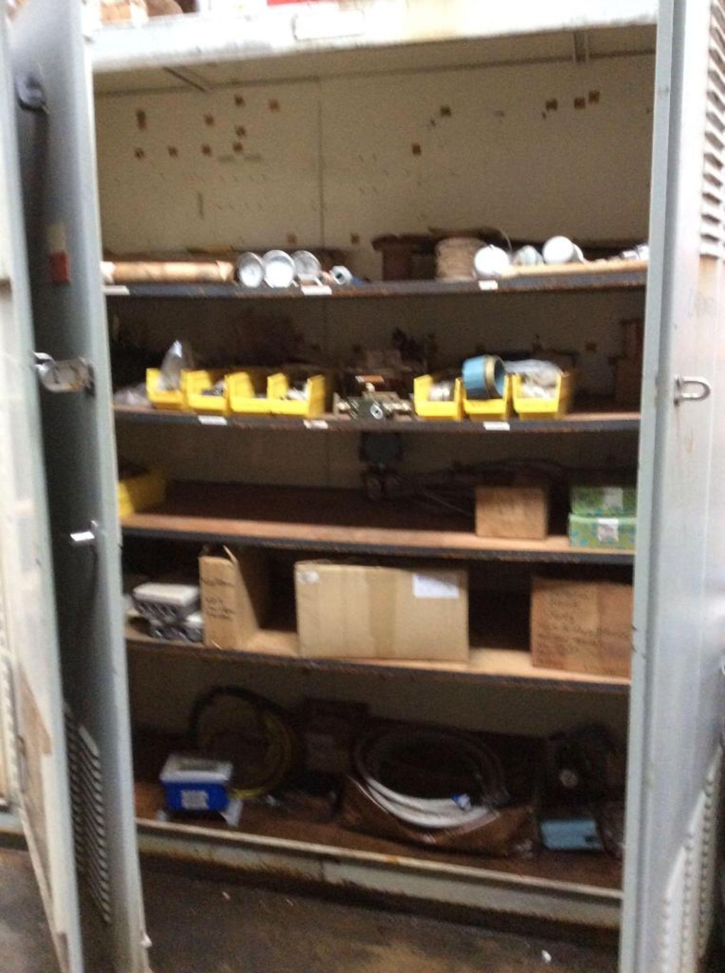 Lot of asst. parts and electrical components CONTENTS OF SHELVING AND RACKING IN CAGE - Image 2 of 7