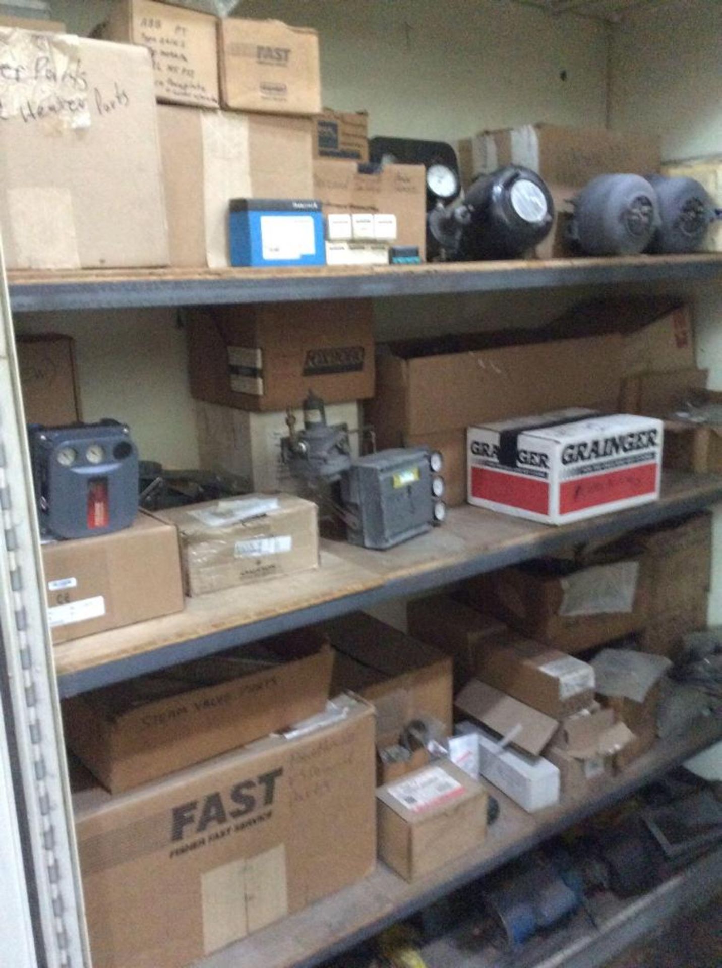 Lot of asst. parts and electrical components CONTENTS OF SHELVING AND RACKING IN CAGE - Image 6 of 7