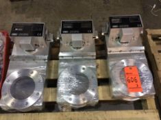 Lot of (3) VRC 5 1/2" stainless steel vacuum gate valves with 5 minute rebuild, mn