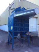 Torit dust collector, mn DS-24 DOWNFLO, approx 16' high x 6' x 8', twin conical drops (LOCATED