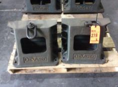 Lot of (2) Devlieg 12" x 16 1/2" single side T-slot angle blocks