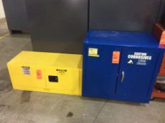 Lot of (2) asst 2D flammable and corrosive liquids storage cabinets