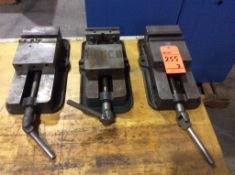 Lot of (3) Kurt 6" milling machine vises