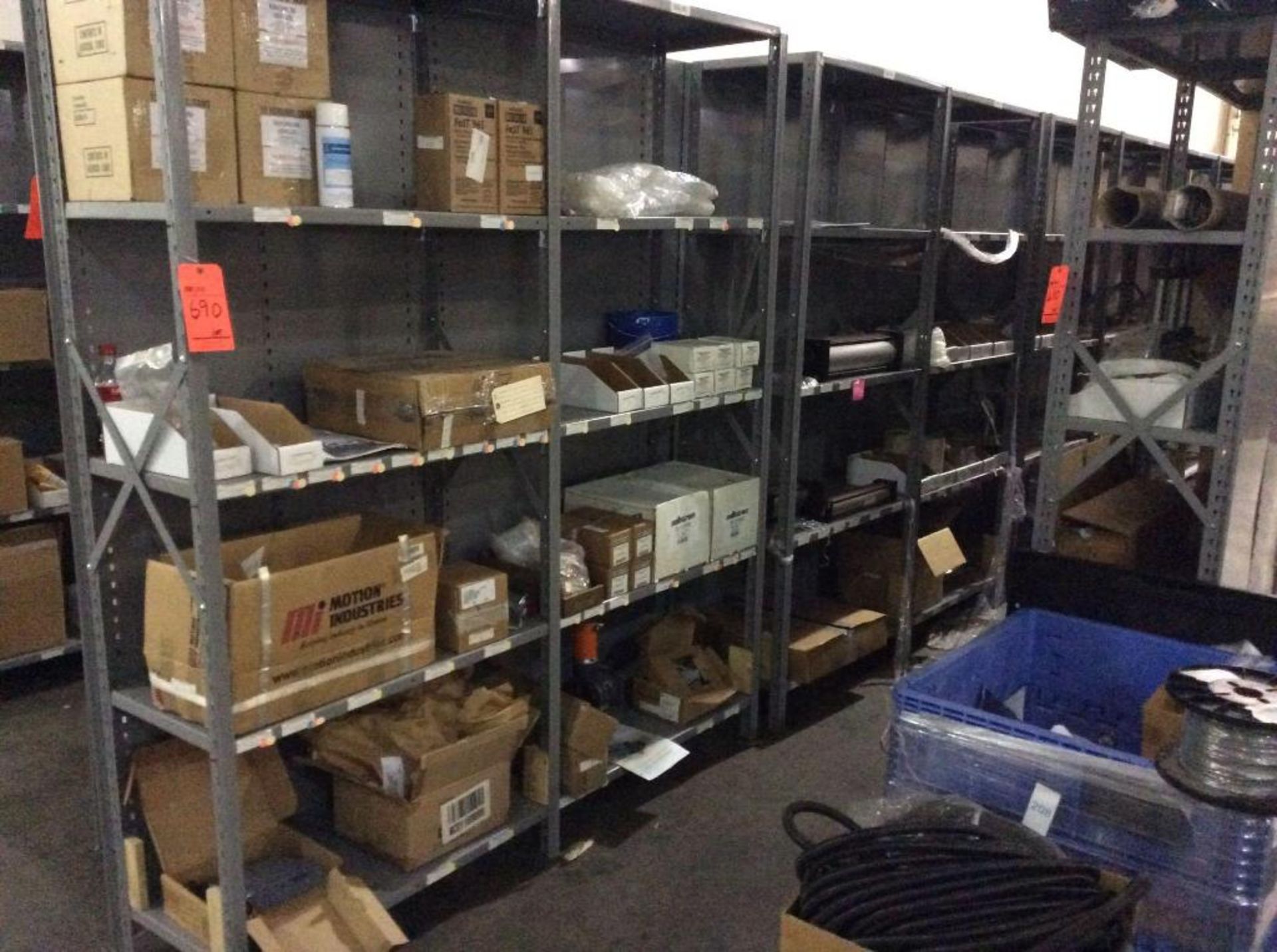 Lot of asst parts and components, contents of 4 rows of shelving (SHELVING NOT INCLUDED) - Image 9 of 13