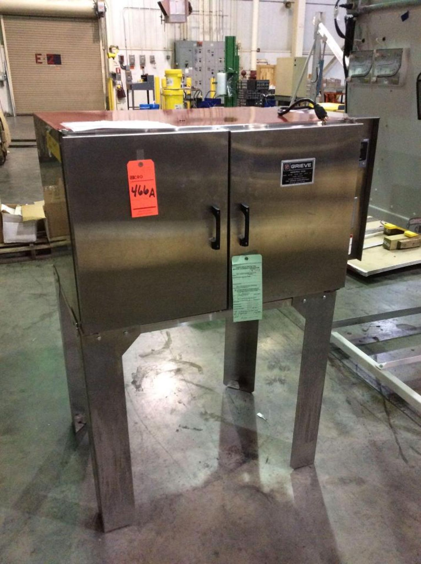 Grieve stainless steel industrial oven, mn NB-350, 2000 watts, 115 volts, 1 phase 28" x 18" x 24"