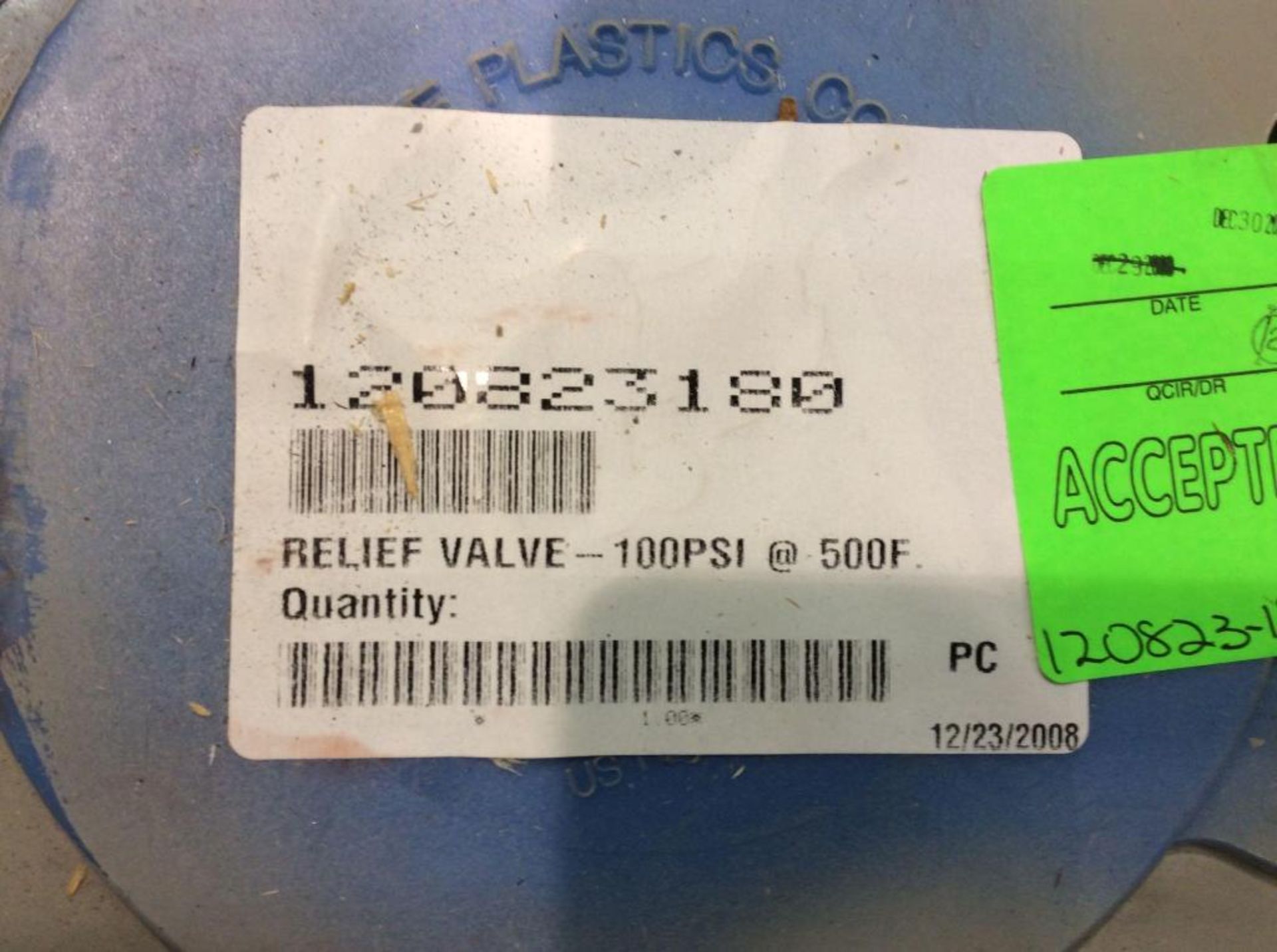 6" relief valve, 100 psi (NEW IN CRATE) - Image 2 of 2