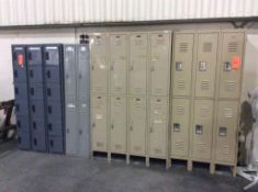 Lot of asst metal lockers