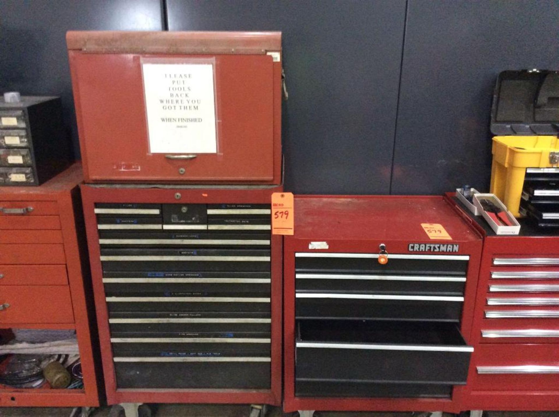 Lot of (5) asst portable tool boxes with misc hand tools - Image 4 of 5