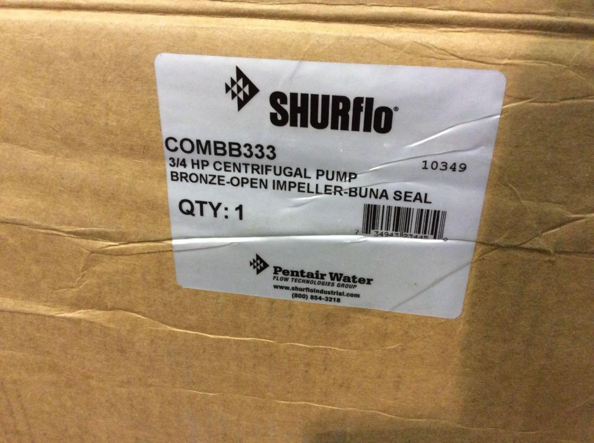 Lot of (2) Shurflo close-coupled centrifugal pumps, 3/4 hp, bronze open impellar, (NEW IN BOXES) - Image 2 of 2