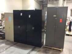 Lot of (4) 2D metal storage cabinets