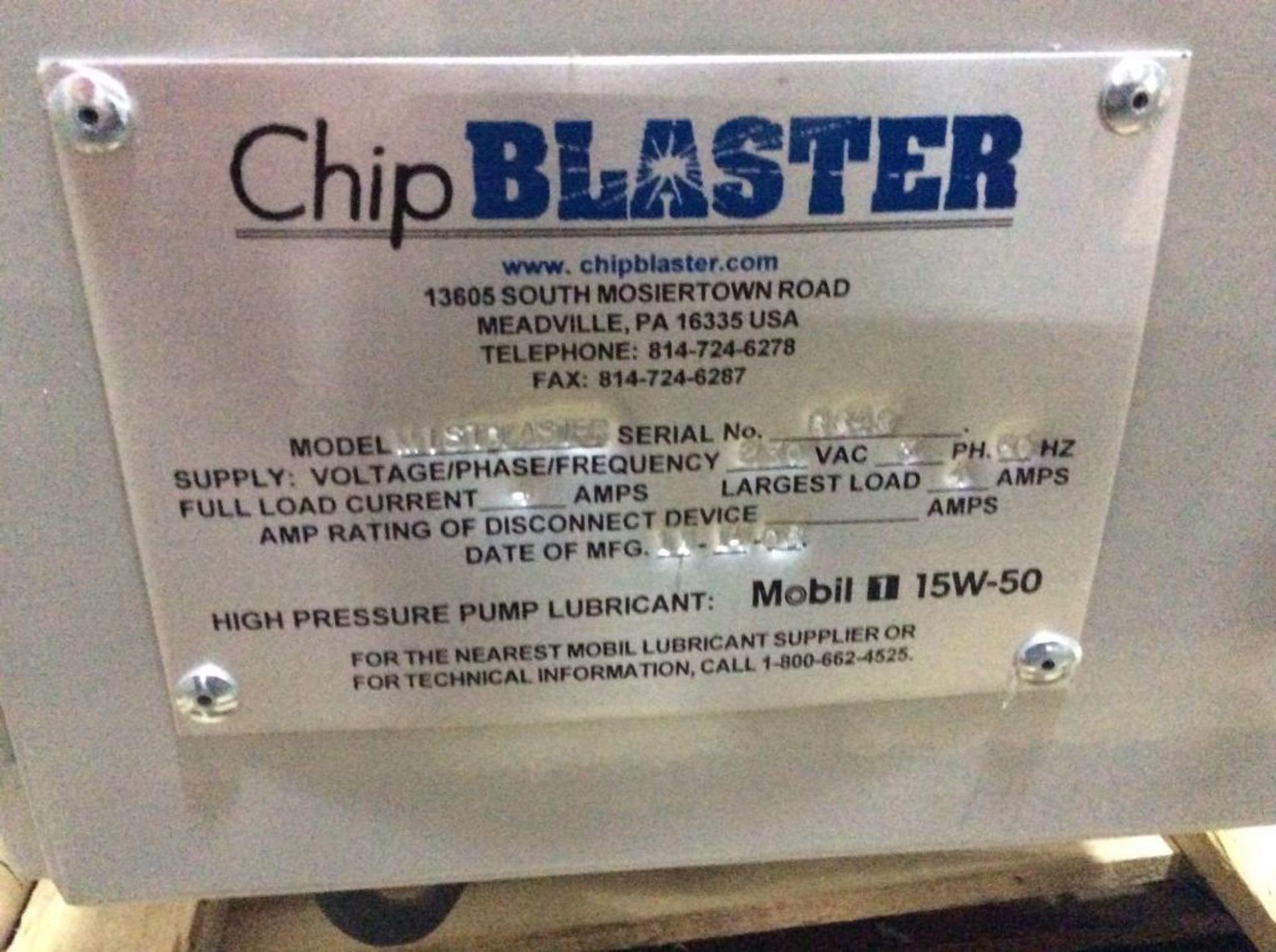 Chipblaster high pressure collector, mn MISTBLASTER with clear flex hose (NEW ON SKID) - Image 2 of 4