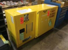 Lot of (2) Just-RITE asst flammable liquid storage cabinets