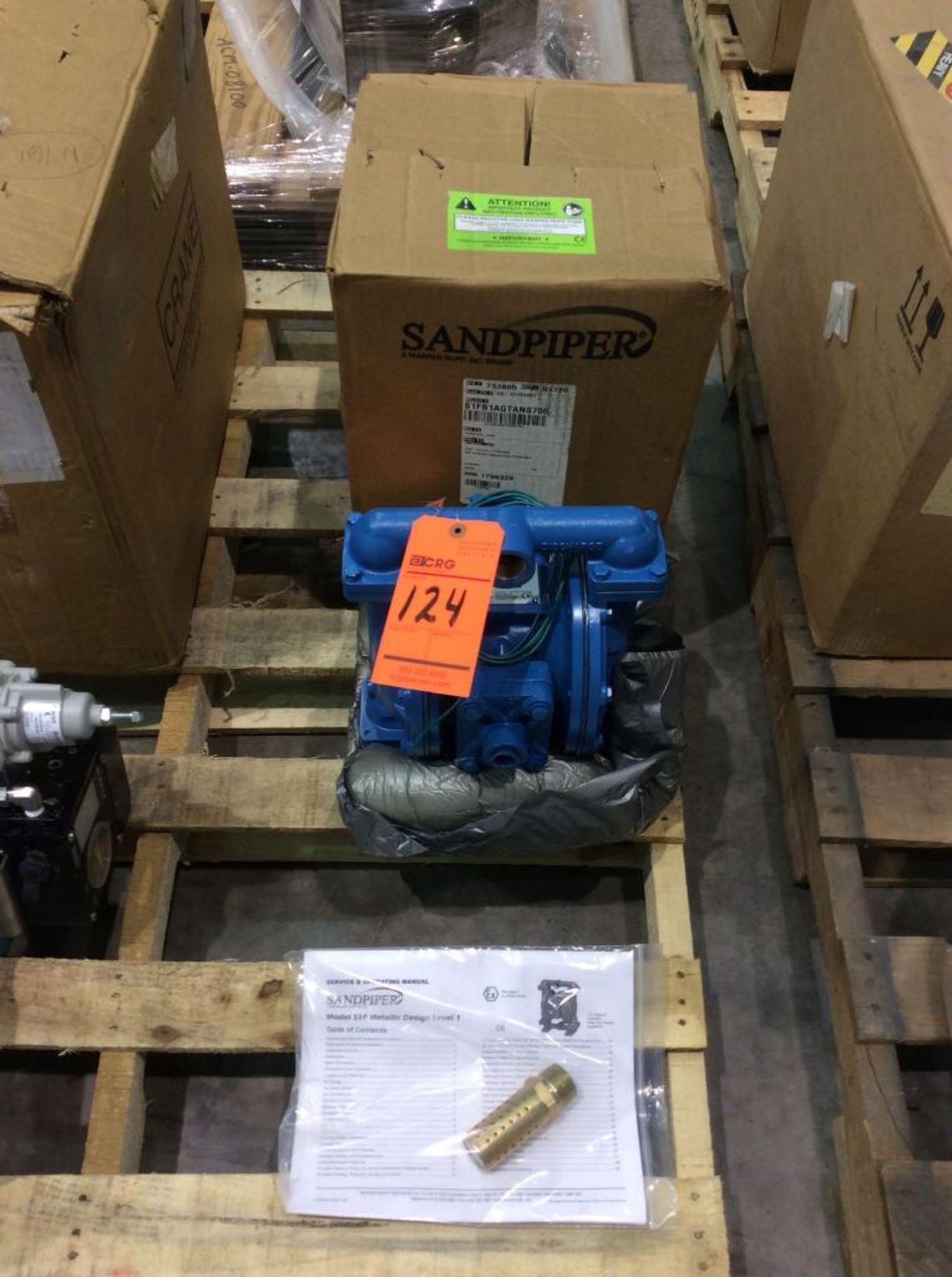 Warren Rupp Sandpiper diaphragm pump, mn S1FB1AGTANS700, 125 psi (NEW IN BOX)