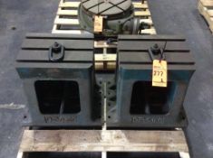 Lot of (2) Devlieg 12" x 16 1/2" x 18" T-slot angle block table