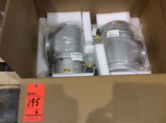 Lot of (6) VAT 6" HV angle valves mn 26344-QA41-0002/0048 (NEW IN BOXES)