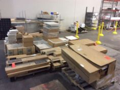 Lot of acoustic ceiling tiles and track