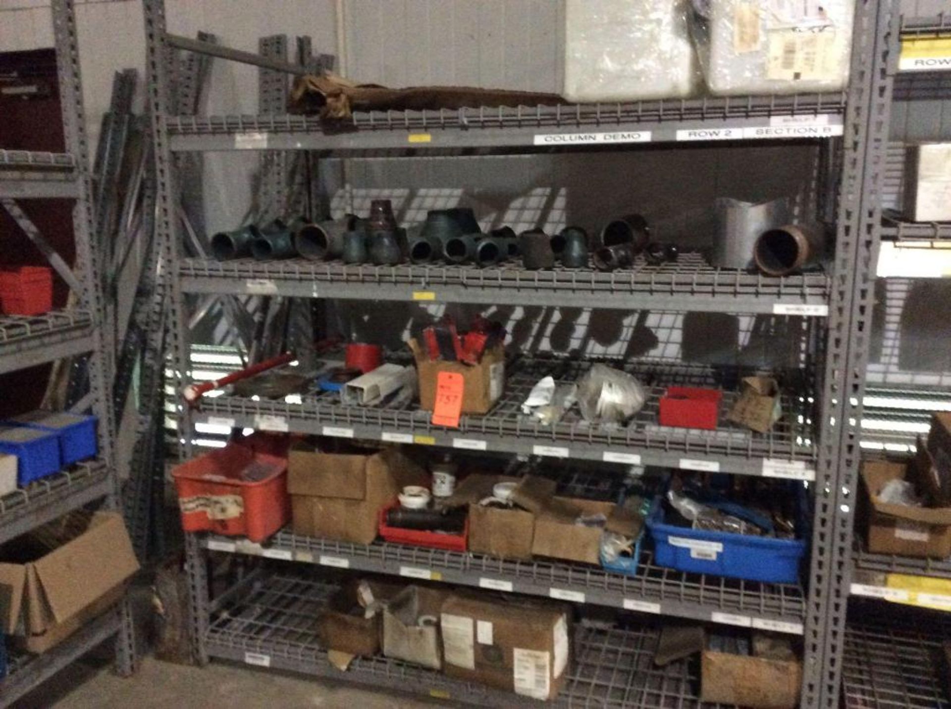 Lot of asst hose connectors, flanges, clamps, gaskets, contents of 16 shelves (NO SHELVING - Image 5 of 7