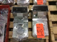 Lot of (2) VRC 3 1/2" stainless steel vacuum gate valves with 5 minute rebuild, mn