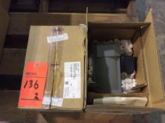 Lot of (2) GTR gear motors , 3P, 25-1 ratio, 1/6 hp flange, mn BGFM18-025TJ2C (NEW IN BOXES)