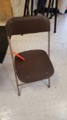 Lot of (75) brown folding chairs