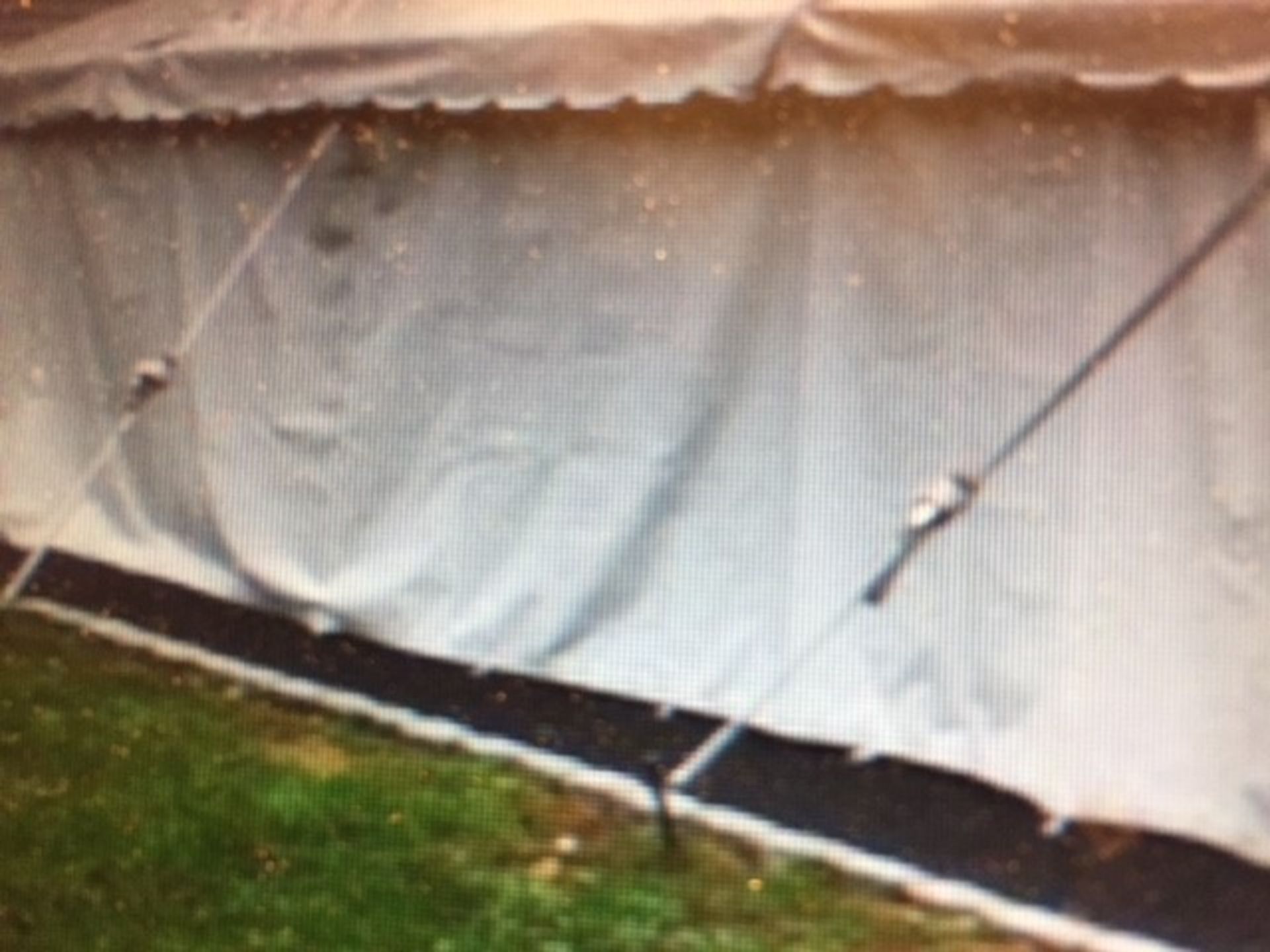 Lot of (15) white tent sides, 7' x 20', solid