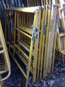 (12) 4' end/ladder scaffolding frames, subject to entirety bids