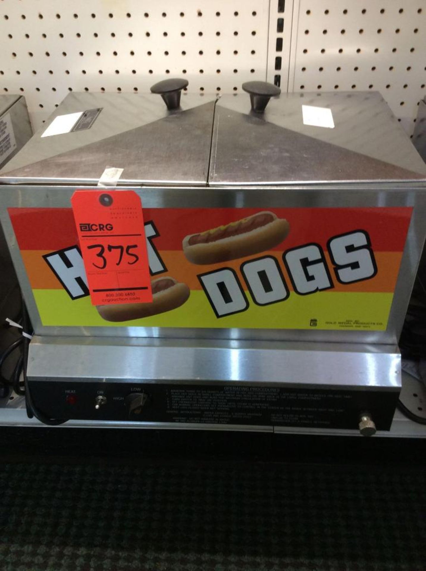 Gold medal hotdog steamer, holds dogs and trays