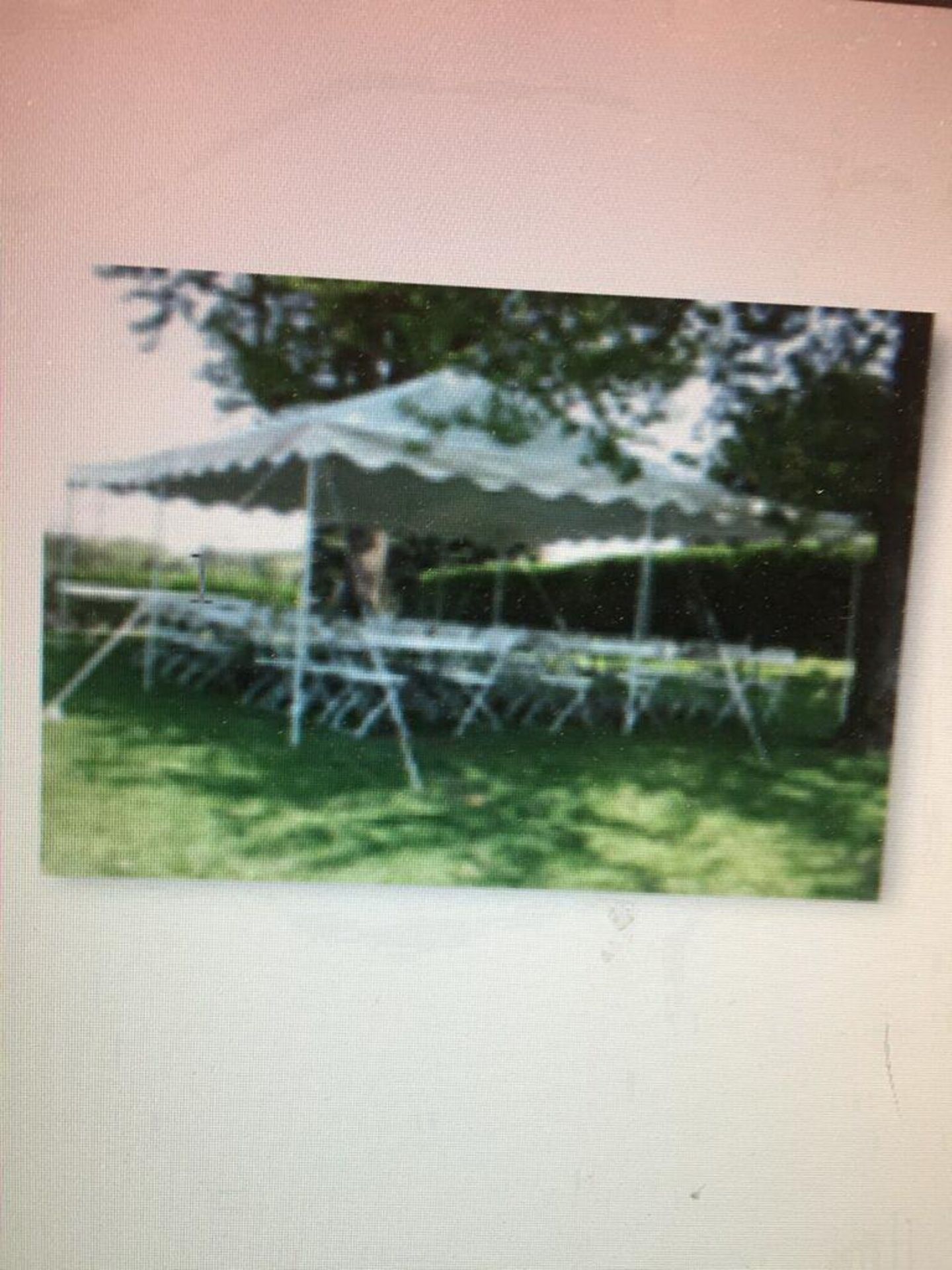 16' x 16' white canopy tent, with poles, stakes, and straps etc. - Image 4 of 4