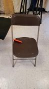 Lot of (75) brown folding chairs