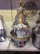 Stainless steel and gold trim design champagne fountain