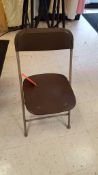 Lot of (75) brown folding chairs