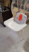 Lot of (7 ) assorted high chairs, in warehouse