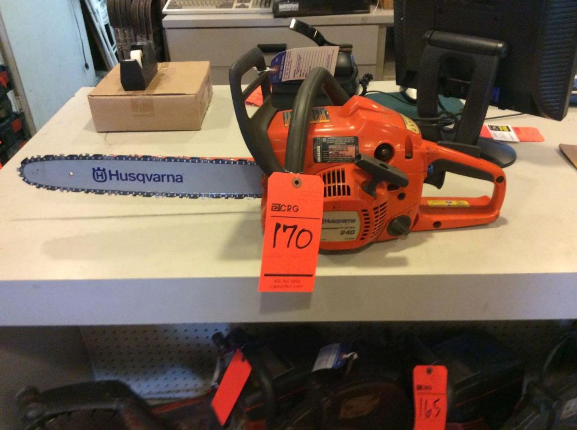 Husqvarna, model 240, 2 cycle chain saw, with 16" bar