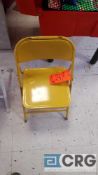 Lot of (20) assorted children's metal folding chairs, at store