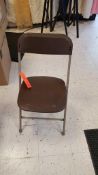 Lot of (75) brown folding chairs