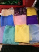 Lot of (715) asst sashes, includes: (113) gold/gold bead embroidery, (152) gold/ivory bead embroider