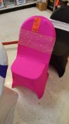 Lot of (200) fuschia spandex chair covers