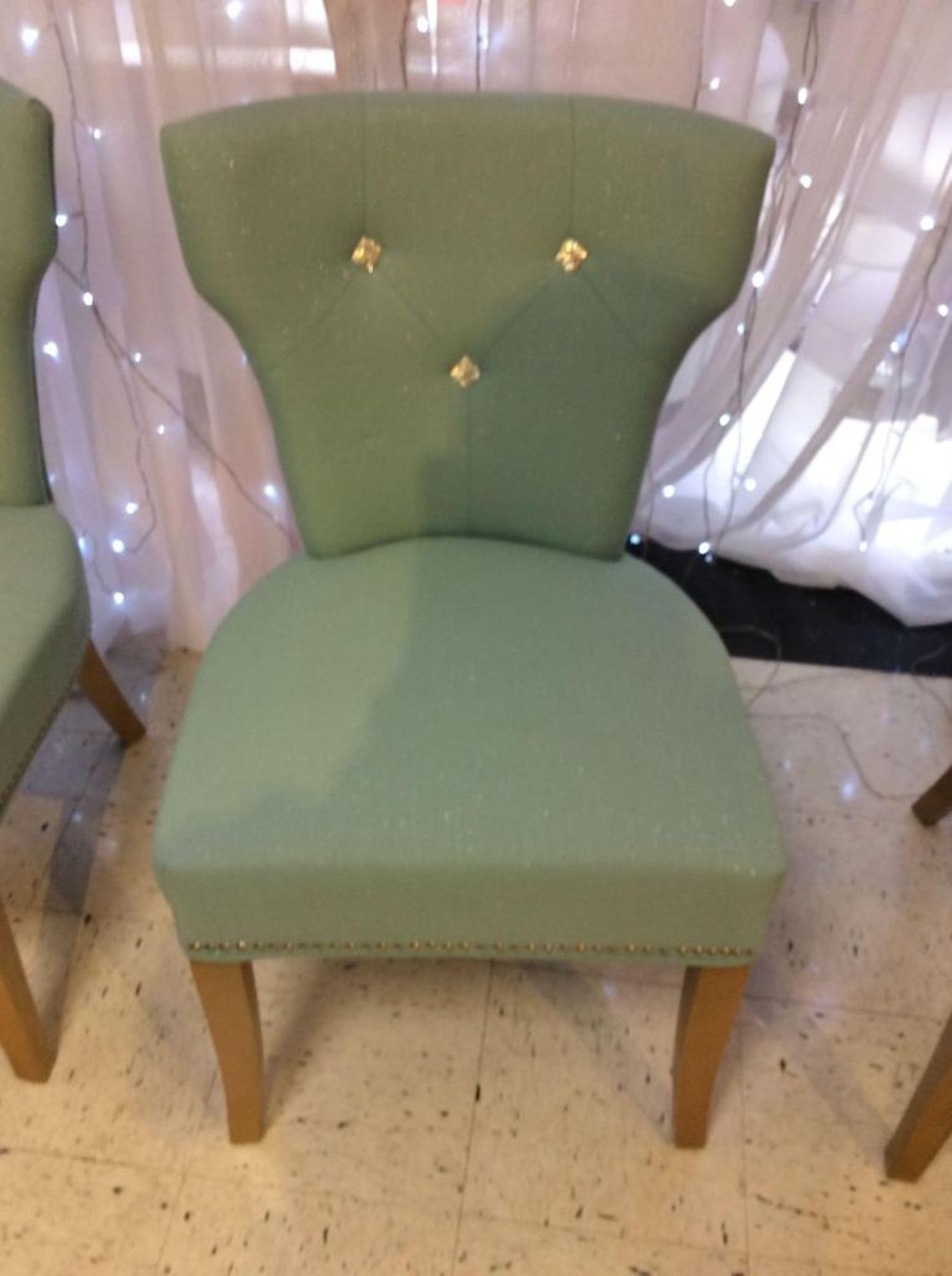 Lot of (4) tufted tiffany style chairs