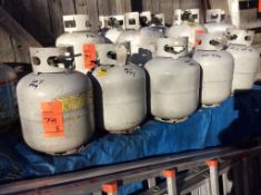 Lot of (5) asst propane tanks (full-partial-empty)