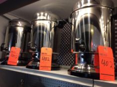 Lot of (3). Stainless steel 55 cup coffee makers