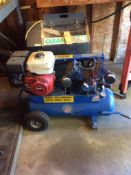 Quincy gas powered, portable air compressor, MN G18H17PC5, SN 5163060, with Honda GX240 gas motor, 8