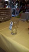 Lot of (75) beer glasses, 8 oz, in (3) wire crates. Add'l fee of $8.00 per wire crate