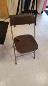 Lot of (75) brown folding chairs