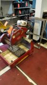 MK gas powered 14" wet saw, model NA, with Honda GX160 gas motor, with stand, dolly excluded